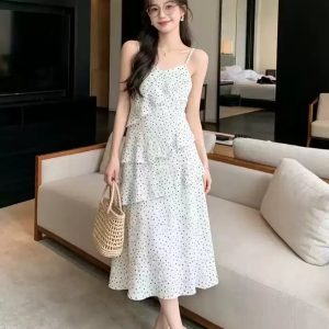Polka Dot Cami Maxi Dress