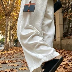 White Wide-Leg Trousers