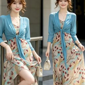 Floral Two-Piece Dress Set