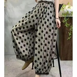 Printed Wide-Leg Pants