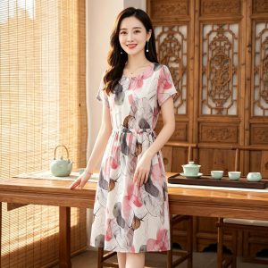 Floral Print Dress (Plus Size)